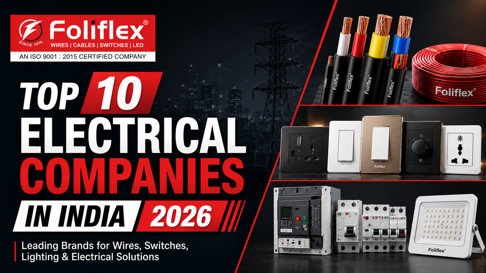 Top 10 Electrical Companies in India 2026 - Foliflex Cables blog